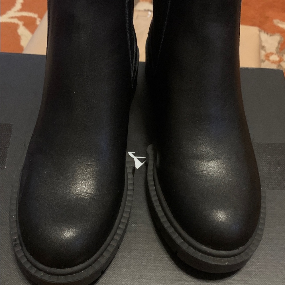 COACH Lenora Black Leather Booties - Picture 4 of 5